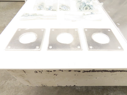 6-Port Distribution Take-Off Box Bulk Material Conveying 16"Sq Flange 2.5" Tubes
