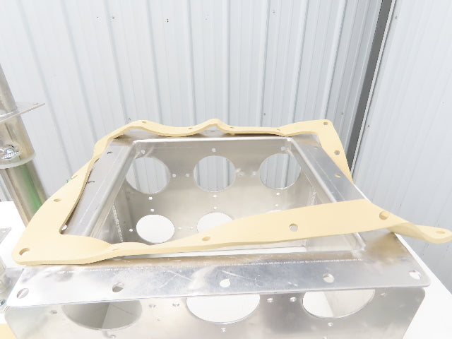 6-Port Distribution Take-Off Box Bulk Material Conveying 16"Sq Flange 2.5" Tubes