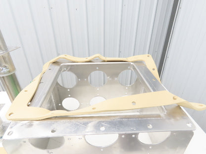 6-Port Distribution Take-Off Box Bulk Material Conveying 16"Sq Flange 2.5" Tubes
