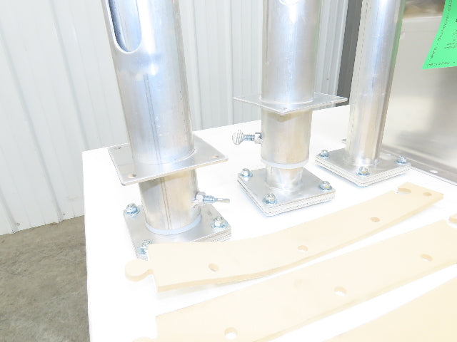 6-Port Distribution Take-Off Box Bulk Material Conveying 16"Sq Flange 2.5" Tubes