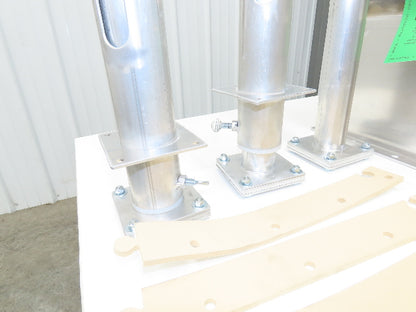 6-Port Distribution Take-Off Box Bulk Material Conveying 16"Sq Flange 2.5" Tubes