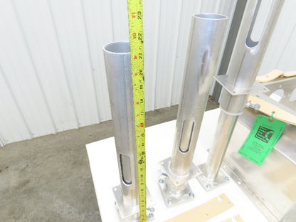 6-Port Distribution Take-Off Box Bulk Material Conveying 16"Sq Flange 2.5" Tubes