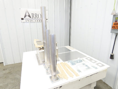 6-Port Distribution Take-Off Box Bulk Material Conveying 16"Sq Flange 2.5" Tubes