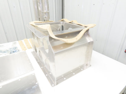 6-Port Distribution Take-Off Box Bulk Material Conveying 16"Sq Flange 2.5" Tubes