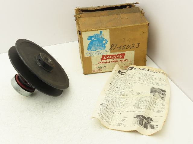 Lovejoy 11903 Variable Speed Spring-Loaded Pulley 1" Bore 8-1/4" OD 5.38" OAL