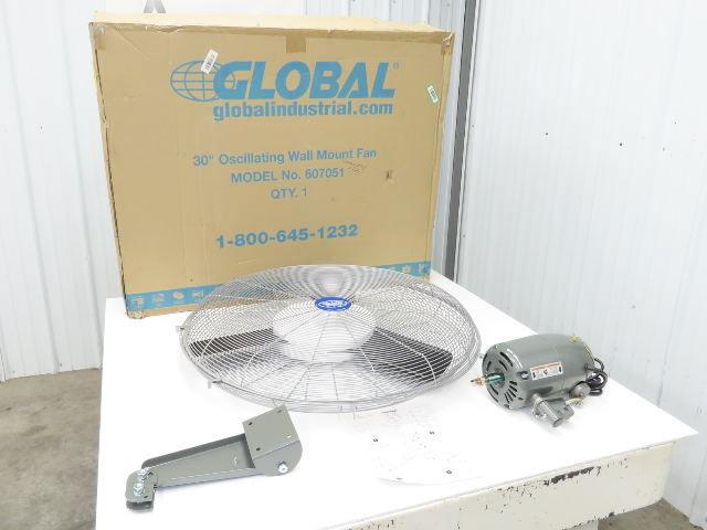 Global Industrial 607051 30" Oscillating Wall Fan 3-Speed 8775 CFM 1/3Hp 120V