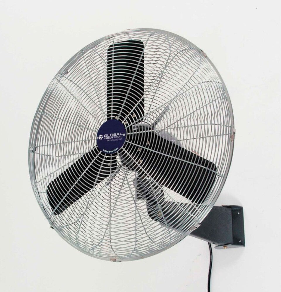 Global Industrial 607051 30" Oscillating Wall Fan 3-Speed 8775 CFM 1/3Hp 120V