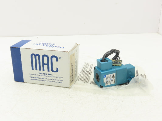 Mac 250B-111CA Solenoid Operated 3-Way Poppet Valve 25-150PSI 120VAC/24VDC