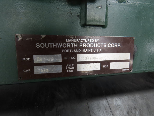 Southworth LS2-36 Hydraulic Scissor Lift Table 2000Lb 36" Lift 48"x36" Top 120V