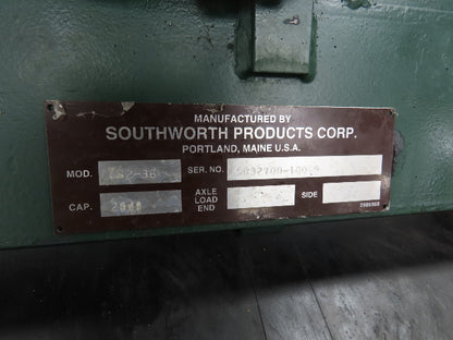 Southworth LS2-36 Hydraulic Scissor Lift Table 2000Lb 36" Lift 48"x36" Top 120V