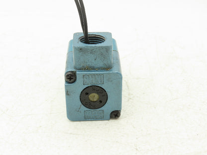 Mac 250B-111CA Solenoid Operated 3-Way Poppet Valve 25-150PSI 120VAC/24VDC
