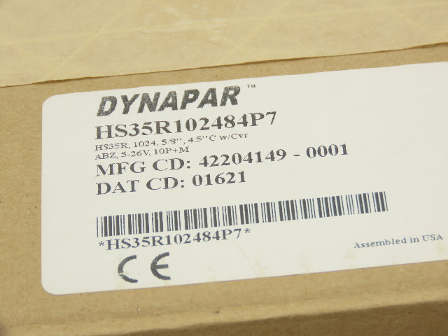 Dynapar HS35R102484P7 Shaft Encoder 5/8" Bore 10-Pin 1024PPR 5-26VDC 6000RPM Max