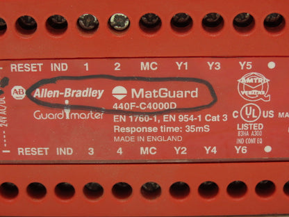 Allen Bradley 440F-C4000D Guardmaster MatGuard Monitored Safety Control Unit