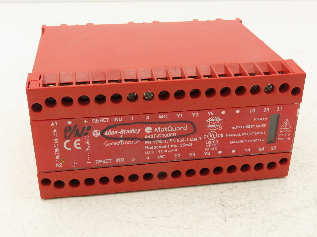 Allen Bradley 440F-C4000D Guardmaster MatGuard Monitored Safety Control Unit