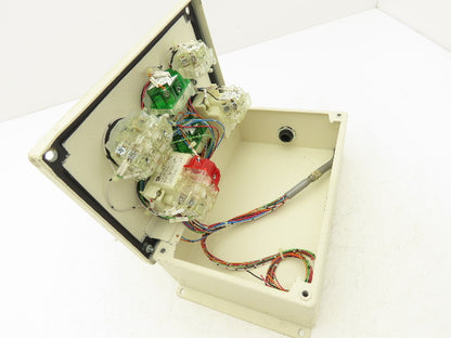 6-Pushbutton Control Station E-Stop On/Off Steel Enclosure Box 9-1/2"x 6-1/4"