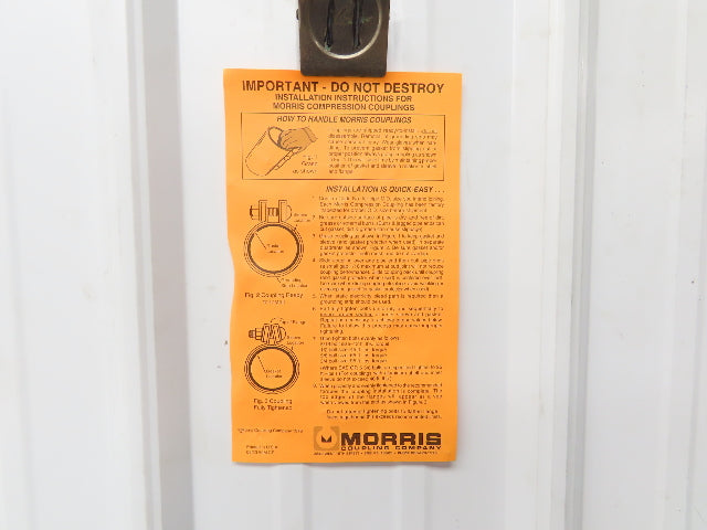 Morris 3-3C-OD 3" Pipe Compression Coupling 76.2mm 3-Bolt Black Gasket Lot of 12