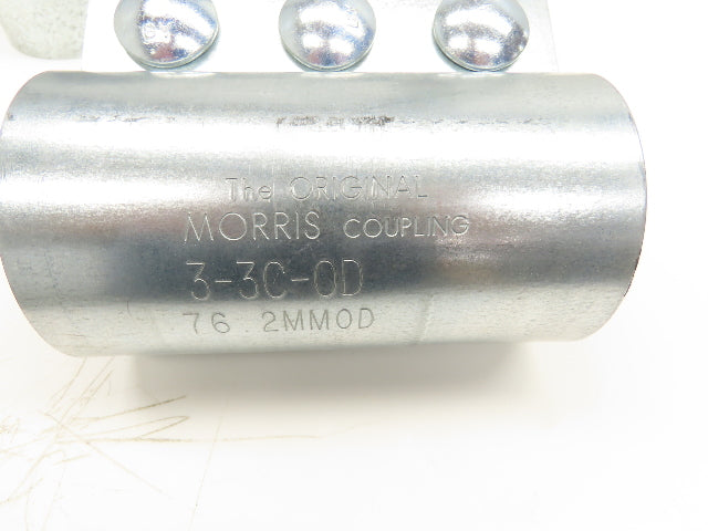 Morris 3-3C-OD 3" Pipe Compression Coupling 76.2mm 3-Bolt Black Gasket Lot of 12