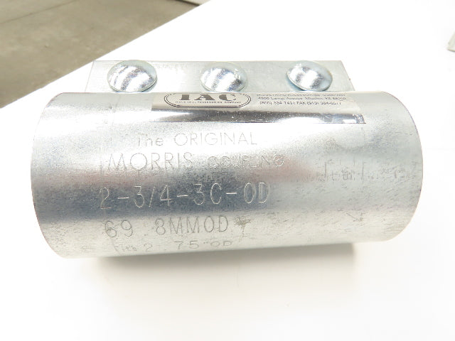 Morris 2-3/4-3C-OD 2.75" Pipe Compression Coupling 3-Bolt White Gasket Lot of 14