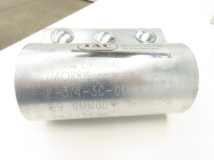 Morris 2-3/4-3C-OD 2.75" Pipe Compression Coupling 3-Bolt White Gasket Lot of 14