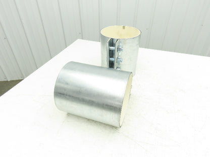 Morris 8-4C-OD Compression Coupling for 8" OD 4-Bolt White Neoprene 10" Lot of 2