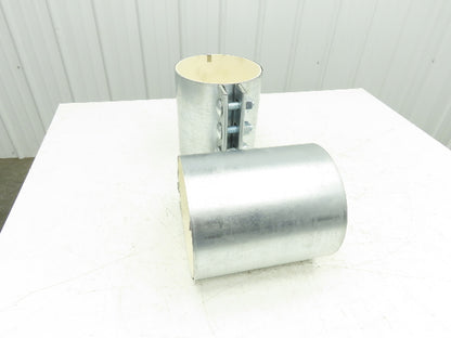 Morris 8-4C-OD Compression Coupling for 8" OD 4-Bolt White Neoprene 10" Lot of 2