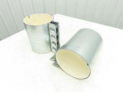 Morris 8-4C-OD Compression Coupling for 8" OD 4-Bolt White Neoprene 10" Lot of 2
