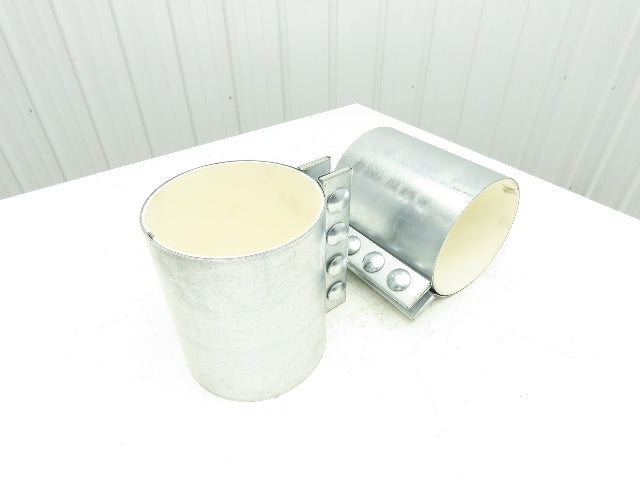 Morris 8-4C-OD Compression Coupling for 8" OD 4-Bolt White Neoprene 10" Lot of 2