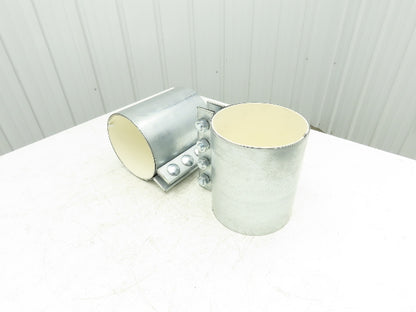 Morris 8-4C-OD Compression Coupling for 8" OD 4-Bolt White Neoprene 10" Lot of 2