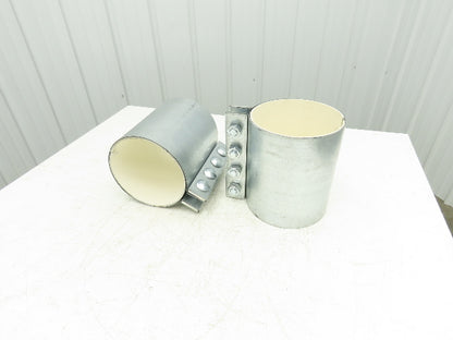 Morris 8-4C-OD Compression Coupling for 8" OD 4-Bolt White Neoprene 10" Lot of 2