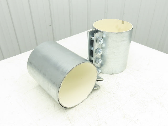 Morris 8-4C-OD Compression Coupling for 8" OD 4-Bolt White Neoprene 10" Lot of 2