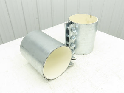 Morris 8-4C-OD Compression Coupling for 8" OD 4-Bolt White Neoprene 10" Lot of 2