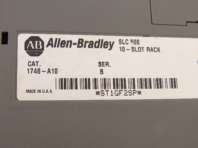 Allen Bradley 1746-A10 1746-P2 SLC 500 Power Supply 10-Slot I/O Chassis Rack