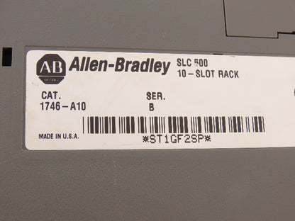 Allen Bradley 1746-A10 1746-P2 SLC 500 Power Supply 10-Slot I/O Chassis Rack