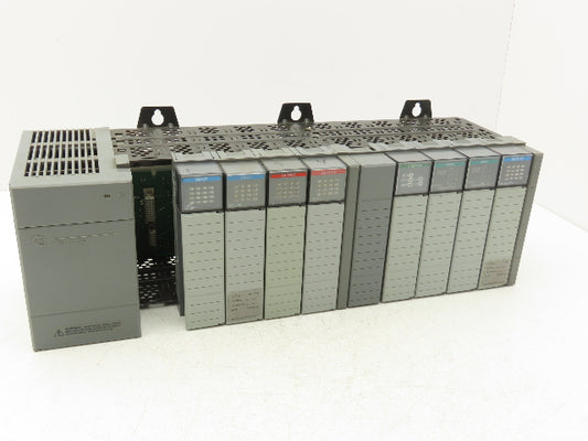 Allen Bradley 1746-A10 1746-P2 SLC 500 Power Supply 10-Slot I/O Chassis Rack