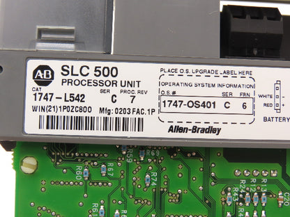 Allen Bradley 1747-L542 SLC 500 Processor Unit SLC 5/04 CPU Ser C Rev 7