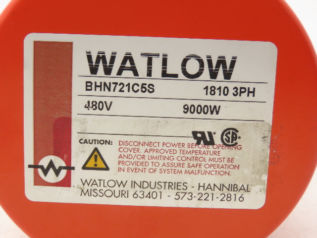 Watlow BHN721C5S Screw Plug Immersion Heater 9kw 480V 3PH 2"NPT 22"Length 9000W