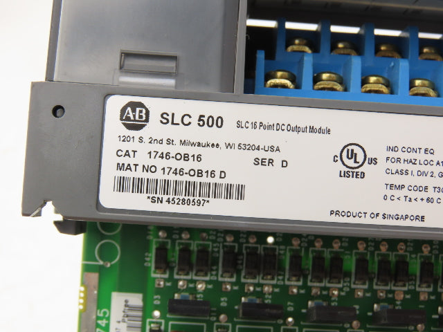 Allen Bradley 1746-P2 SLC 500 Power Supply Ser C 13-Slot I/O Chassis Rack