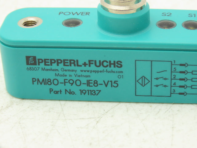 Pepperl+Fuchs 191137 PMI80-F90-IE8-V15 Inductive Positioning System 0-80mm Range
