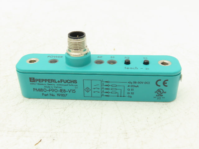Pepperl+Fuchs 191137 PMI80-F90-IE8-V15 Inductive Positioning System 0-80mm Range