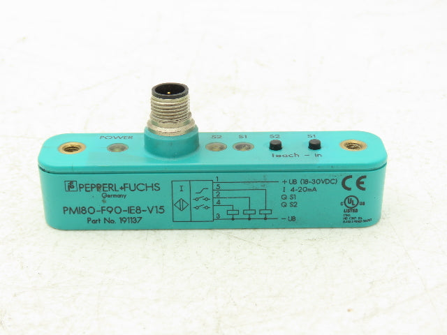 Pepperl+Fuchs 191137 PMI80-F90-IE8-V15 Inductive Positioning System 0-80mm Range