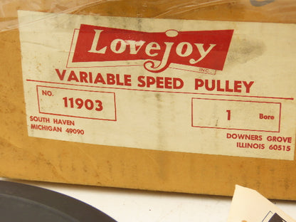 Lovejoy 11903 Variable Speed Spring-Loaded Pulley 1" Bore 8-1/4" OD 5.38" OAL