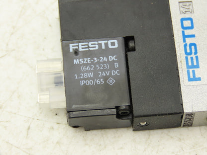 Festo CPE10-M1BH-5L-QS-4 Pneumatic Air Solenoid Valve 5/2-Way Monostable 24VDC