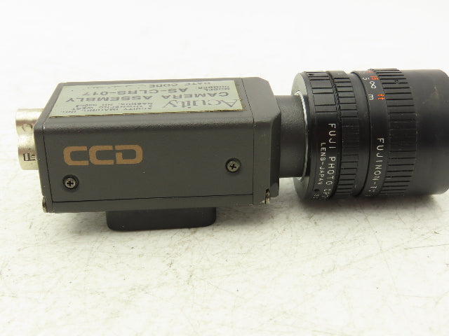 Hitachi Denshi KP-M1U CCD Camara 12VDC W/Fuji 201573 Lens Acuity AS-CLRS-017