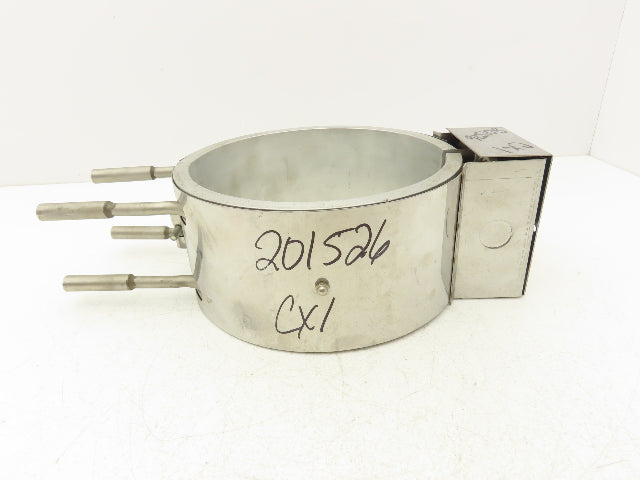 Tempco 0C260 8075F 0324 Band Heater 4"W x 7.25"ID 2800W 240V w/Cooling Tubes