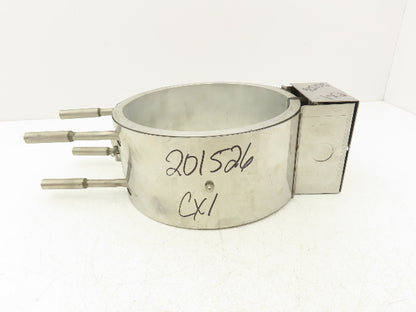 Tempco 0C260 8075F 0324 Band Heater 4"W x 7.25"ID 2800W 240V w/Cooling Tubes