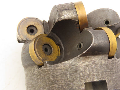 Face Mill 4" Dia Indexable Cutter 2 Row W/10 Round 1" Cutters 13/16" Center Hole