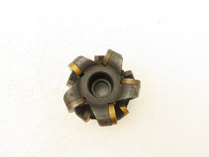 Face Mill 4" Dia Indexable Cutter 2 Row W/10 Round 1" Cutters 13/16" Center Hole