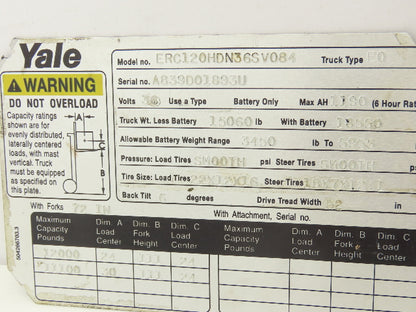 GE EV-200 Forklift SCR Control Rectifier 44A723543-002 Off Yale ERC120HDN36SV084