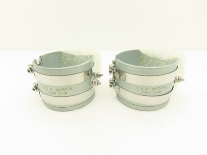 PPE MX35006 Steel Band Heater 3"Width x 3.5"ID 750W 240V  Lot of 2
