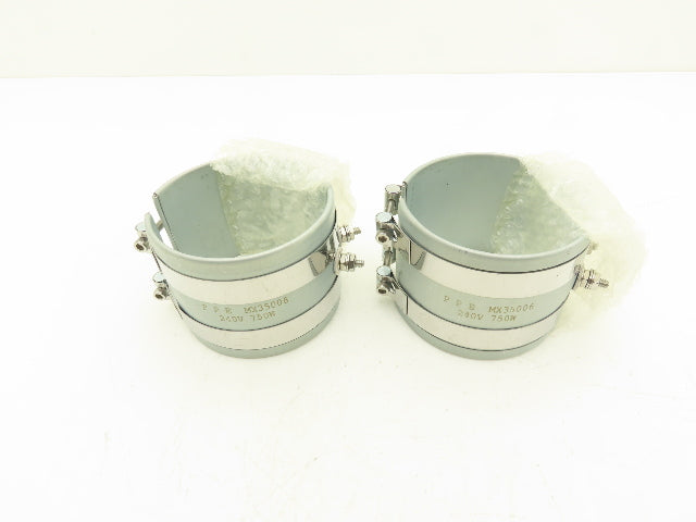 PPE MX35006 Steel Band Heater 3"Width x 3.5"ID 750W 240V  Lot of 2